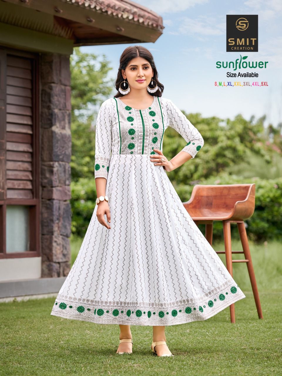 Sunflower Anarkali Festive Wear Wholesale Kurti Collection